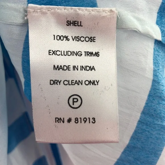 Anthro Plenty by Tracy Reese Marina Blue Striped Tank Top NWT - Picture 6 of 6